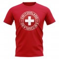 Online Schweiz-Fußballabzeichen-T-Shirt Rot