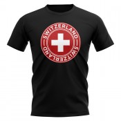 Schweiz-Fußballabzeichen-T-Shirt Schwarz Günstig Online Kaufen
