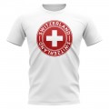 Schweiz-Fußballabzeichen-T-Shirt Weiß Online Shop