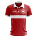 Switzerland Concept Stripe Poloshirt Rot Günstig