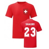Xherdan Shaqiri Switzerland National Hero T-Shirt Rot Billig